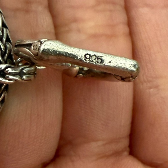 John Hardy Sterling Silver Bamboo Heart Charm Bracelet - Picture 6 of 6